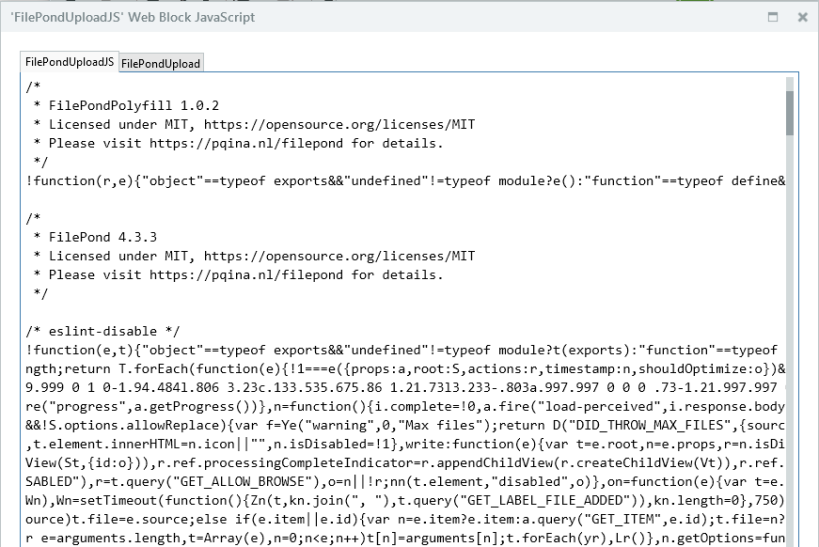 FilePondUploadJS-library js